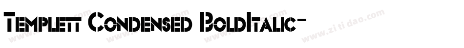 Templett Condensed BoldItalic字体转换